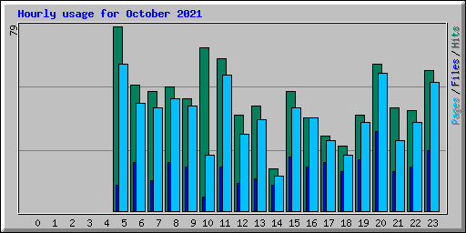 Hourly usage for October 2021