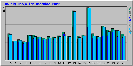 Hourly usage for December 2022