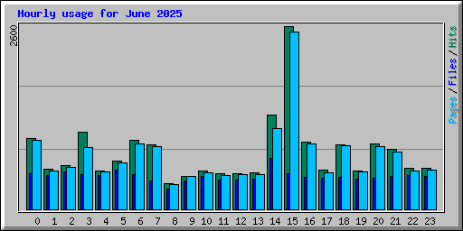 Hourly usage for June 2025