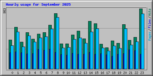 Hourly usage for September 2025