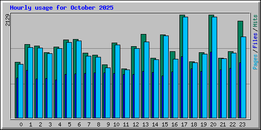 Hourly usage for October 2025