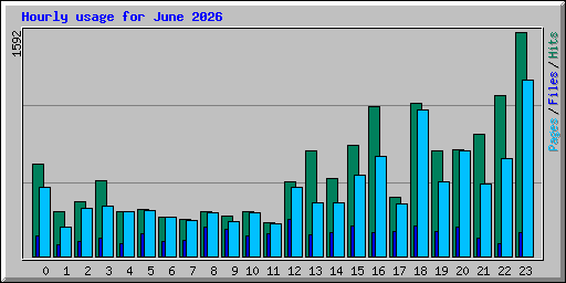 Hourly usage for June 2026
