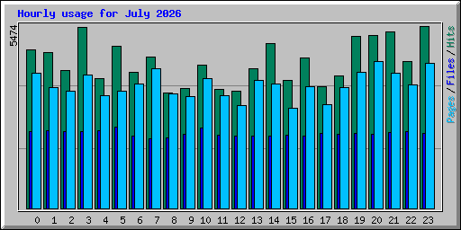 Hourly usage for July 2026
