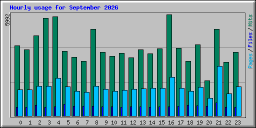Hourly usage for September 2026